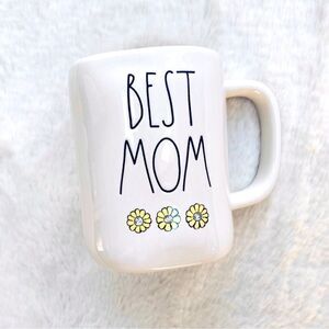 Rae Dunn Best Mom Mug White Yellow Flowers Mother’s Day Gift